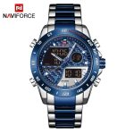 Naviforce Mens Watch NF9171 blue stainless steel dual time price in Kenya-003