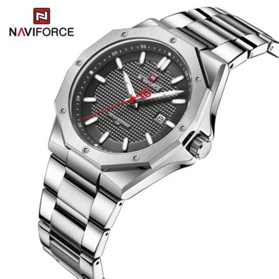Naviforce mens watch NF9200S silver polygon stainless steel price in Kenya