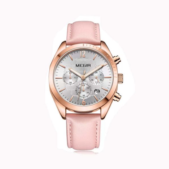 Megir 2115 Luxury Chronograph Quartz Ladies Wristwatch