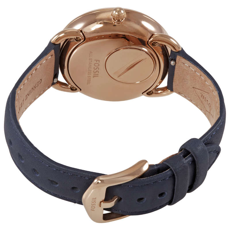 Fossil Womens Watch ES4260 Tailor Multifunction Navy Leather -002
