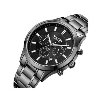 MEGIR 2150 Men Waterproof Chronograph Stainless Steel Wristwatch