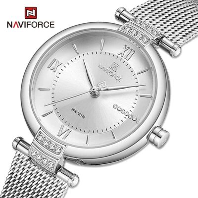Naviforce Womens Watch NF5019 Silver Strap price in Kenya Top Brand Fashion Stainless Steel