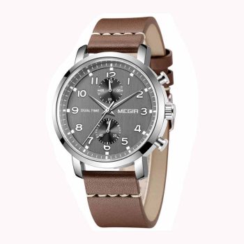 MEGIR 2160 Men Leather Wristwatch