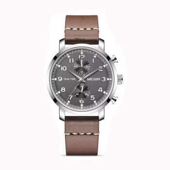 MEGIR 2160 Men Leather Wristwatch