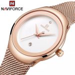 Naviforce womens watch NF5004 green dial rose gold price in Kenya-001