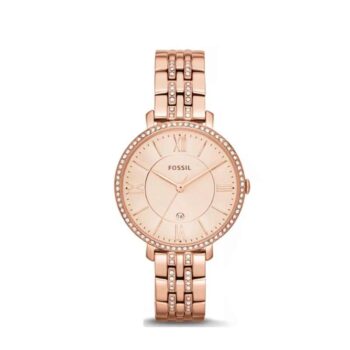 Fossil Womens Watch ES3546 Jacqueline Rose-Tone Stainless Steel