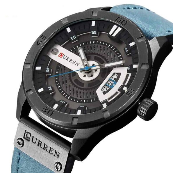 Curren 8301 Watch Waterproof  Wristwatch (Blue Strap) - Image 3