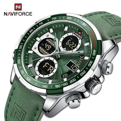 Naviforce Mens Watch NF9197 Green Leather price in Kenya -001