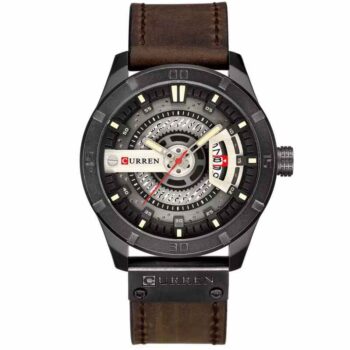 Curren 8301 Wristwatch (Brown Leather Strap)