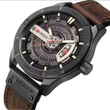 Curren 8301 Wristwatch (Brown Leather Strap)