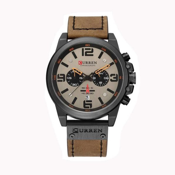 CURREN 8314 Leather Dial Watch