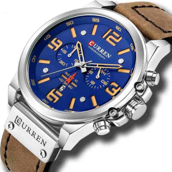 CURREN 8314 Fashion Wristwatch Blue Dial - Image 2