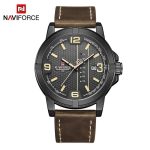 Naviforce Mens Watch NF9177 Brown strap leather fashion price in Kenya -002