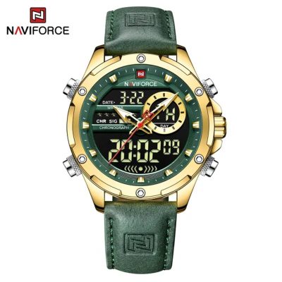 Naviforce mens watch NF9208 green strap price in Kenya -001 AnalogDigital