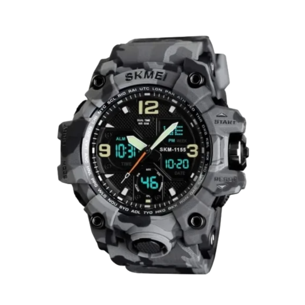 SKMEI Fashion Sports Waterproof Digital 2 Time Chronograph Watch 1155B