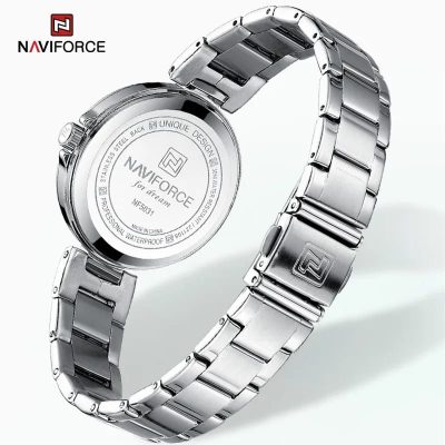 Naviforce Womens Watch NF5031 Red Dial Stainless Steel -002