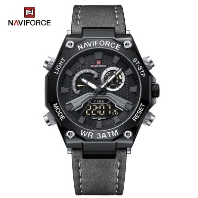 Naviforce mens watch NF9220 price in Kenya dual display leather strap
