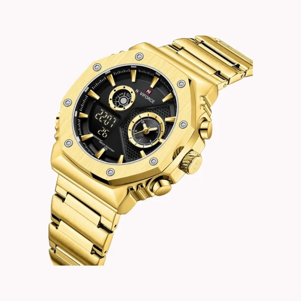 Naviforce Mens NF9216 Gold Stainless Steel Watch