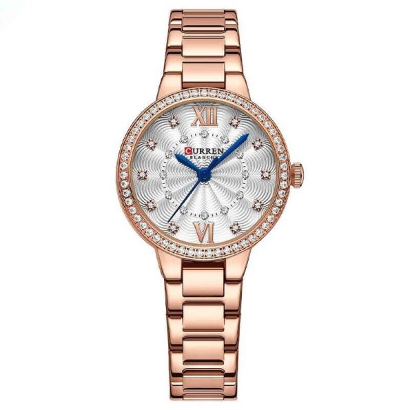 CURREN Lady Rose Gold Wristwatch9085