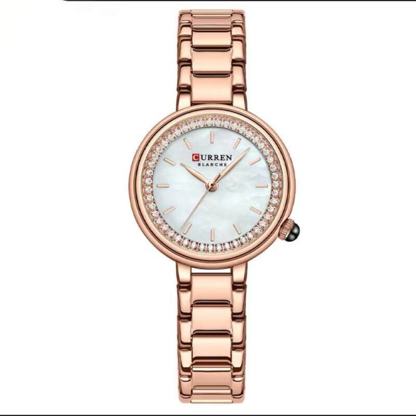 CURREN Lady Rose Gold Wristwatch 9089