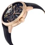 Fossil Mens Townsman watch ME1138 Multifuntion Navy Leather -001