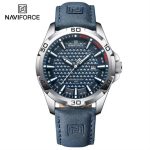 Naviforce mens watch NF8023 blue strap leather fashion sports-003 (3)