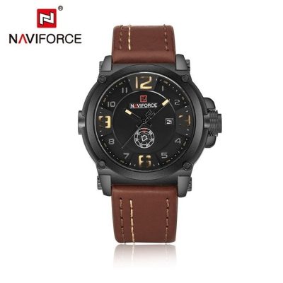 Naviforce mens watch NF9099 brown leather strap price in Kenya-001