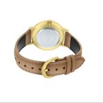 Casio LTP-VT01GL-7B Women’s Minimalistic Gold Tone Brown Leather Band Analog Watch