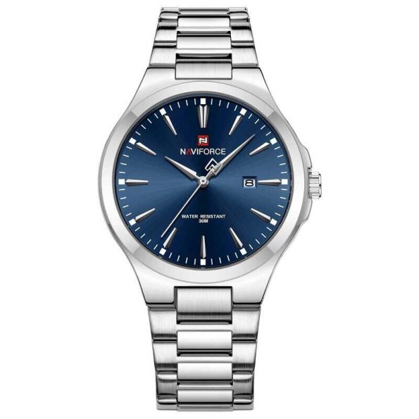 Naviforce NF9214 Silver strap: Blue & Black dial - Image 4