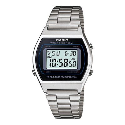 Casio B640WD Digital Watch - Silver Stainless Steel