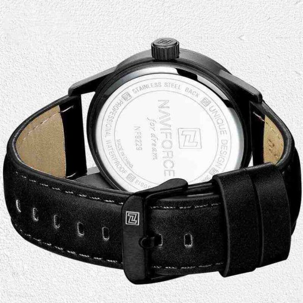 Naviforce Mens Watch NF9229 Black Leather - Image 3