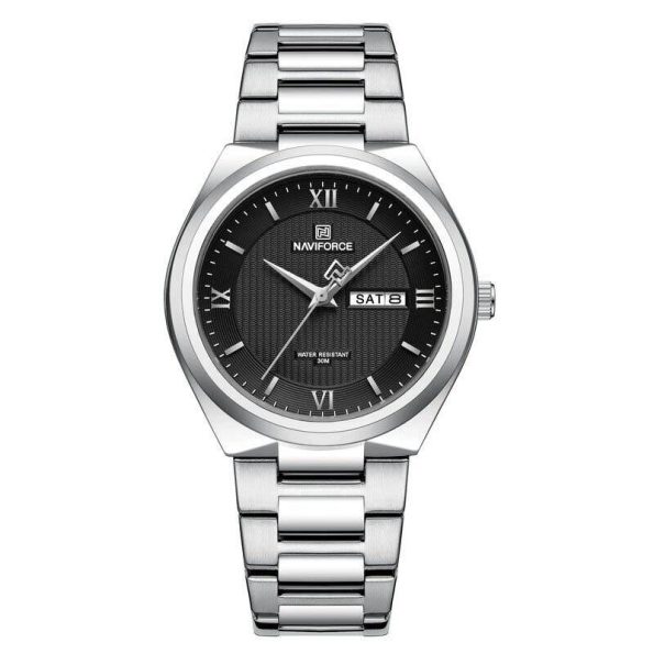 Sleek Naviforce NF8030 watch with a silver strap and a stylish face.