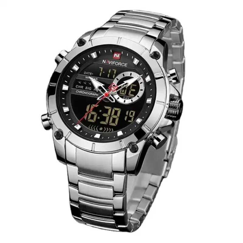 Naviforce mens watch NF9163 silver stainless steel price in kenya-002