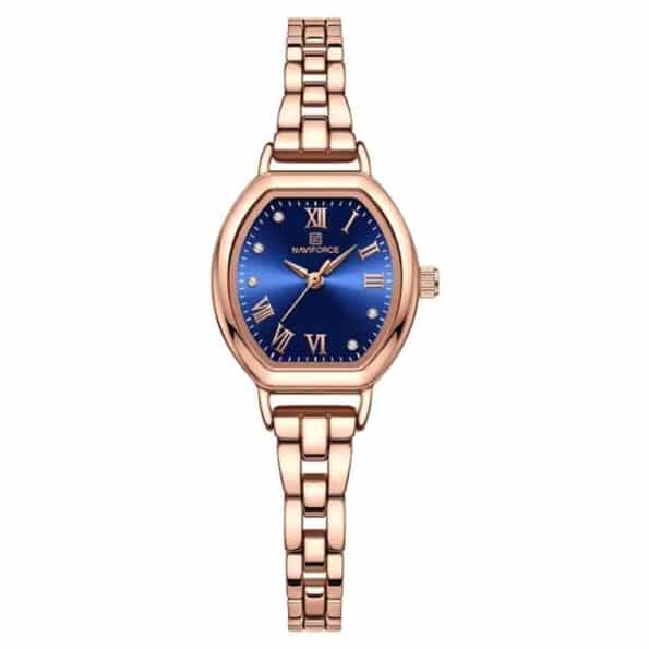 Naviforce womens watch NF5035 blue dial rose gold stainless steel analog time - Image 2