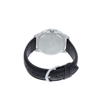 Casio MTP-V004L-1B Men's Black Leather Band Black Dial Date Watch