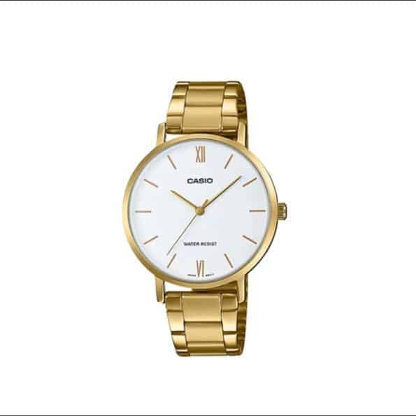 Casio LTP-VT01G-7B Analog Gold-Tone Stainless Steel Ladies Dress Watch