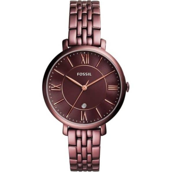 Fossil Women ES4100 Jacqueline Wine Stainless Steel Watch - Image 4