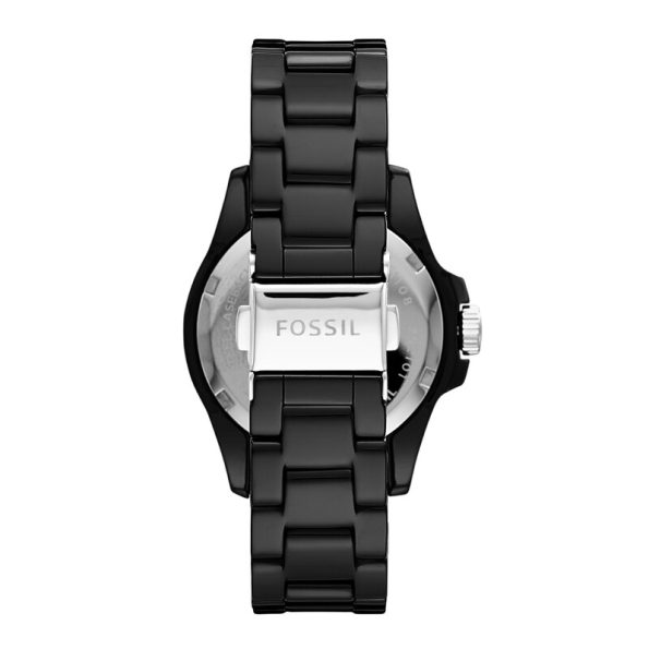 Fossil FB-01:  Three-Hand Black Ceramic ladies Watch - Image 2