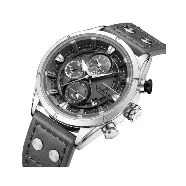 Naviforce NF8045; Genuine leather Strap Watch - Image 2