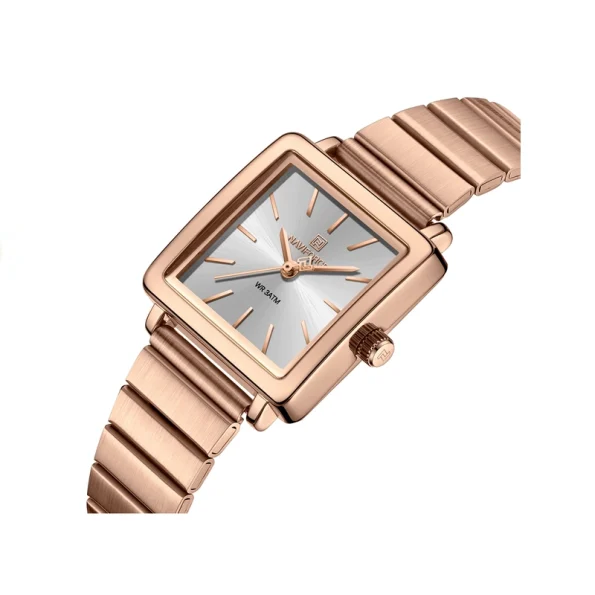 Naviforce NF5048; Rose Gold Sophisticated Ladies Watch (White Dial) - Image 2