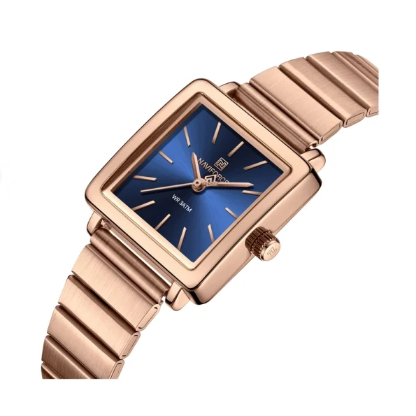 Naviforce NF5048; Rose Gold Sophisticated Ladies Watch(Blue Dial) - Image 2