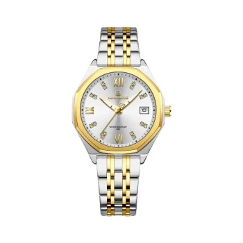 Naviforce NF5052 Women's Elegant Quartz Watch with Zinc Alloy Case and Calendar Function.