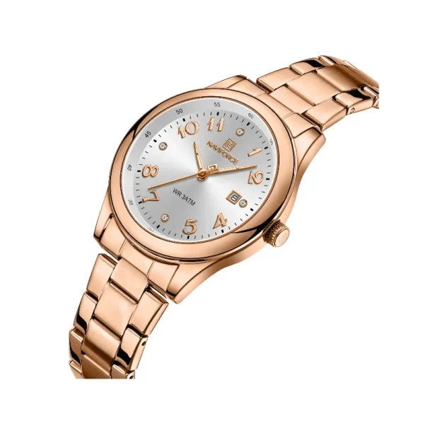 Naviforce NF5059 – Women's Stainless Steel Quartz Watch (Rose Gold) - Image 2