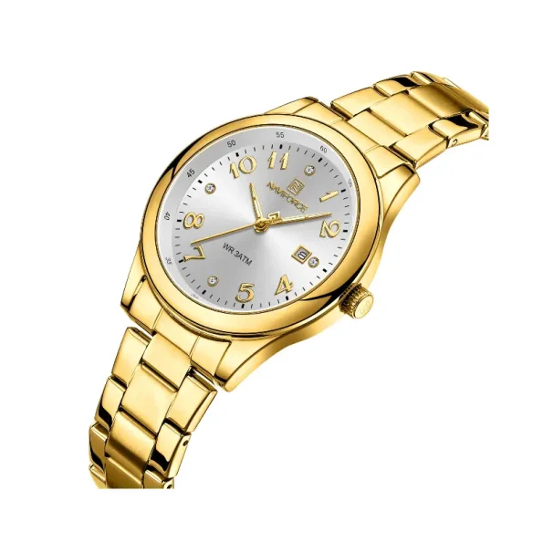 Naviforce NF5059 – Women's Stainless Steel Quartz Watch (Gold) - Image 2