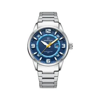 A stylish Naviforce NF9248 men’s wristwatch featuring a round dial, stainless steel case, and a premium leather or stainless steel strap, perfect for casual and formal wear.