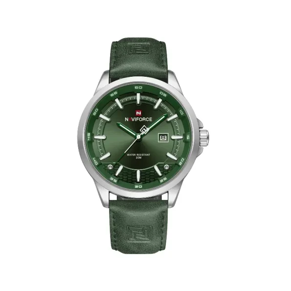 A stylish Naviforce NF9248 men’s wristwatch featuring a round dial, stainless steel case, and a premium leather or stainless steel strap, perfect for casual and formal wear.