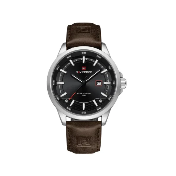 A stylish Naviforce NF9248 men’s wristwatch featuring a round dial, stainless steel case, and a premium leather or stainless steel strap, perfect for casual and formal wear.