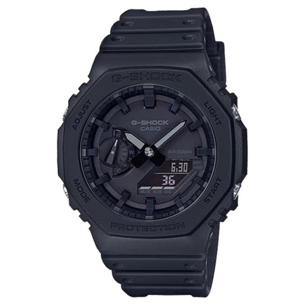 Casio G-Shock GA-2100-1A1 Men's Black Analog-Digital Watch with Carbon Core Guard.