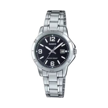 Casio LTP-V004D-1B2 Women’s Silver Watch with Black Dial – Ksh 5