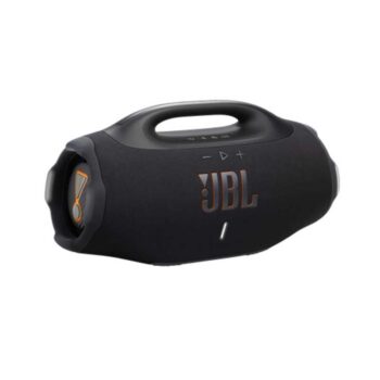 JBL Boombox 4 portable Bluetooth speaker with rugged design.
